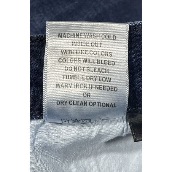 Flying Monkey Women’s Size 29 Front Slit Straight Dark Wash Stretchy Blue Jeans - Picture 12 of 12